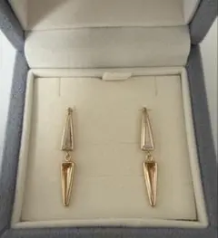 K10ゴールドバーデザイン ピアス TSUTSUMI - メルカリ