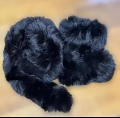 ブラック フォクス リアルファー テープ　黒