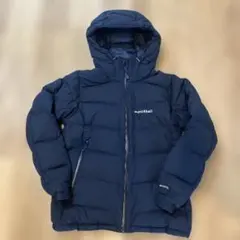 美品モンベルGORE-TEXパーマフロストライトダウンパーカ レディースXS紺