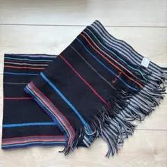 Paul Smith ストライプマフラー ドイツ製 ウール100％