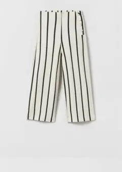 ZARA ボタンストライプテクスチャーパンツ
