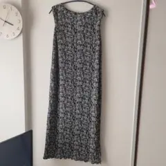 COCA ノースリーブロングワンピース Mサイズ　美品　ポケット付黒　ブラック