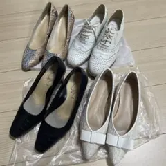 Style lab パンプス 黒 クロコ型押し他、4足まとめ売りのサムネイル