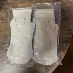 ベージュ シルク五本指ソックス 2足セット