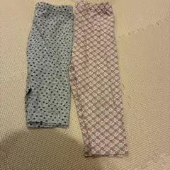 柄物パンツ グレーと赤2枚セット　ユニクロ