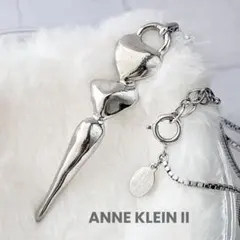 ANNE KLEIN II ロングネックレス シルバー ハート 大ぶり 日本製のサムネイル