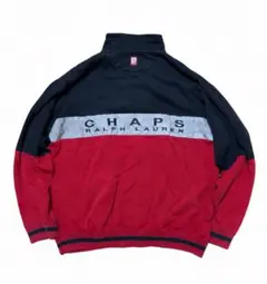 90s CHAPS RALPH LAUREN ハーフジップ スウェット L