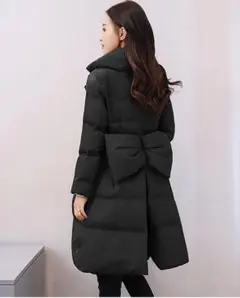 バックリボン ダウンコート Lサイズ ブラック 新品未使用