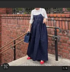 キルティング ロングワンピース