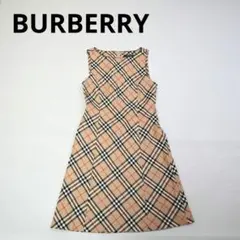 435★ バーバリー ノバチェック ノースリーブ ワンピース 150A