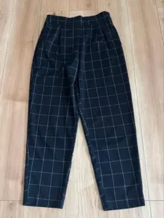 상태좋음 GAP ギャップ チェック柄 イージーパンツ XS ネイビー