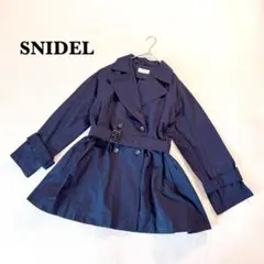 スナイデル SNIDEL ミドルトレンチコート ネイビー FREE ベルト付きのサムネイル