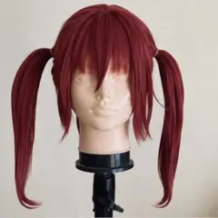 赤　ツインテール　完成ウィッグ　コスプレ　宝鐘マリン　風のサムネイル