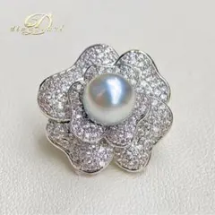 花子様専用本真珠あこやパール 水色無調8㍉お花ピアスBL1054 - メルカリ