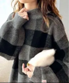 クラシカルエルフ ×JaVa チェック ニット sizeL