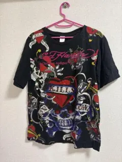 エドハーディー 半袖 Tシャツ スカル ラインストーン y2k ギャル