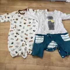 動物柄　ロンパース　2点セット