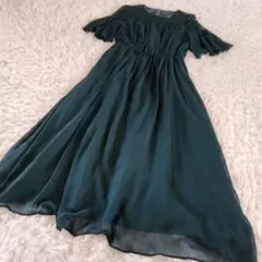 イエッカ ヴェッカ ワンピース ドレス グリーン レース ロング 結婚式 Fのサムネイル