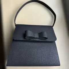 リボン付きブラックパーティーバッグ