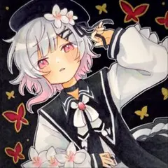 魔法少女ノ魔女裁判 まのさば ファンアート 手描きイラスト 二階堂ヒロ