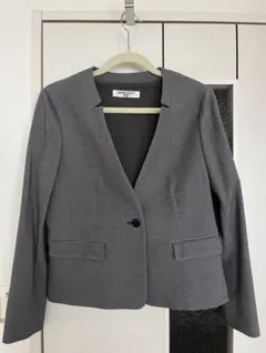 NATURAL BEAUTY BASIC ノーカラージャケット S グレー