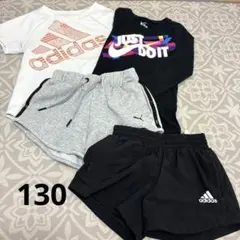 NIKE adidas スポーツ4点　女の子　まとめ売り130 長袖　半袖のサムネイル