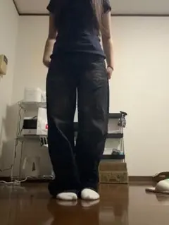 ZARA ブラック ストレートデニム EUR 32