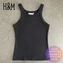H&M☆アメリカンスリーブリブタンクトップ ブラック 黒 M アメスリのサムネイル