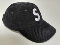 美品　Supreme　Corduroy　S Logo　6-Panel　Black