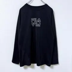 フィラ レディース ロングスリーブTシャツ ブラック スポーツウェア 長袖