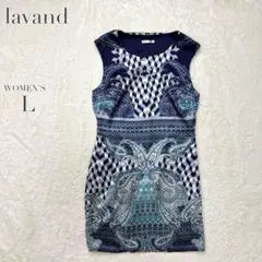 lavand✨総柄ワンピース 裏地 ペイズリー 派手 個性的 奇抜 カジュアル