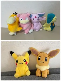 美品 ポケモン ぬいぐるみ キーホルダー 6種セット キャラクター 匿名配送