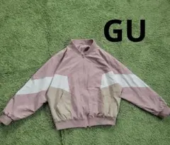 GU L ブルゾン ジャケット ピンクベージュ ジャンバー 上着 裏地 秋