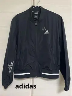 adidas レディース　ナイロンジャケット黒 Mサイズ