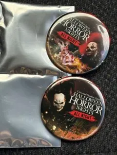 USJ ハロウィン ホラーナイト オールナイト 缶バッジ 2個セット