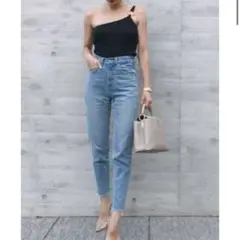 vicente 黒木なつみ　ライトブルー ストレートデニム パンツ