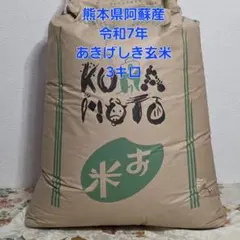 熊本阿蘇産　希少米　令和7年　あきげしき　玄米 3キロ　自家栽培のサムネイル