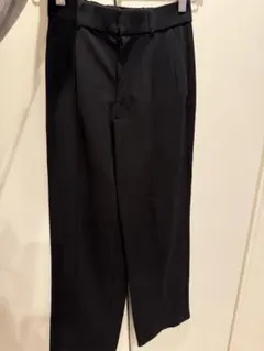 GU黒のスラックス ゴム入りウエスト