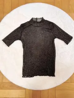 FREAK’S STORE シアー 半袖 トップス 黒 24SS 透け感 ラメのサムネイル