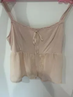 BRANDY MELVILLE ピンク シア キャミソール リボンのサムネイル