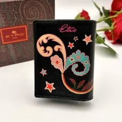 ✨美品✨ ETRO エトロ 二つ折り財布 ブラック ペイズリー 希少性大 箱付のサムネイル