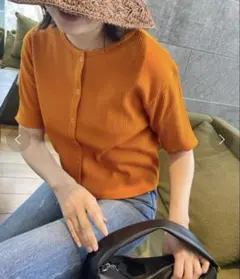 LOWRYS FARM カットカーディガン 半袖のサムネイル