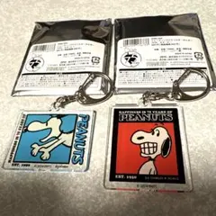 PEANUTS75周年 スヌーピー アクリルキーホルダー 2個セット