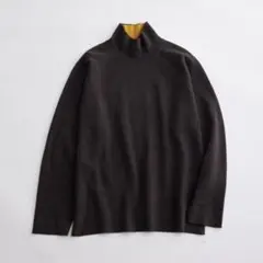 【美品】アダムエロぺ/カシミヤブレンド リバーシブル オフタートル ニット