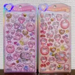 うるちゅるポップシール マイメロディ　ハローキティ