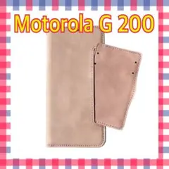 Motorola G 200 手帳型 カード収納 横置き機能 指紋防止