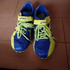 ASICS 陸上競技用スパイクシューズ イエロー/ネイビー - メルカリ