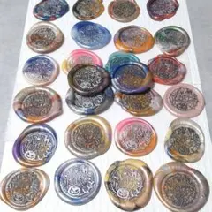 ハンドメイド シーリングスタンプシール ハロウィン25枚セット+おまけ付き