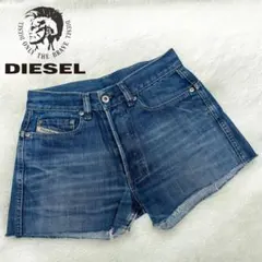 美品 DIESEL デニム ショートパンツ ダメージ加工 レディース カットオフ
