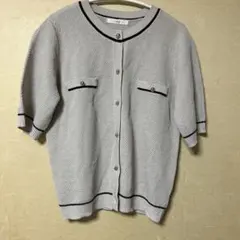 index グレー ニットカーディガン 半袖